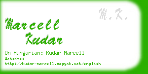 marcell kudar business card